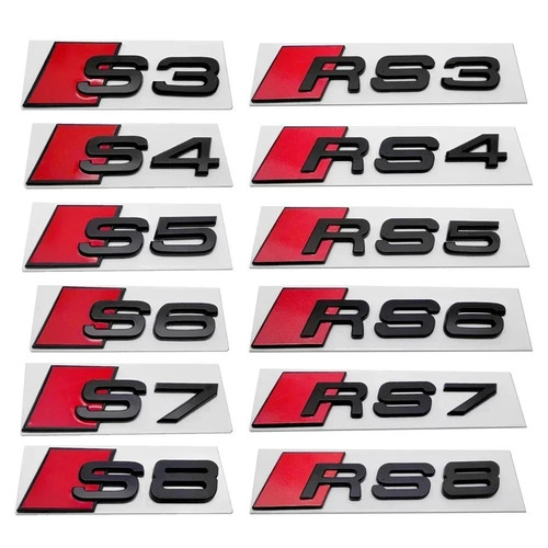Logo audi nero argento rs3 - logo, rs4
