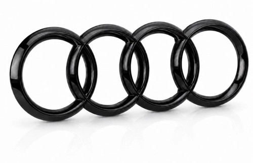 Logo audi anelli nero lucido - audi,