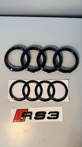 Set emblema audi rs3 nero - set,